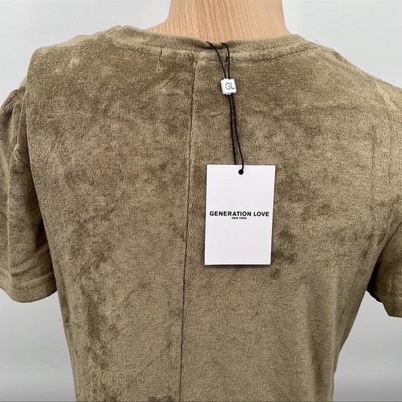 🆕Generation Love Arielle Terry Dress Color
Army Green Ruched Sleeve New NWT - Picture 10 of 15